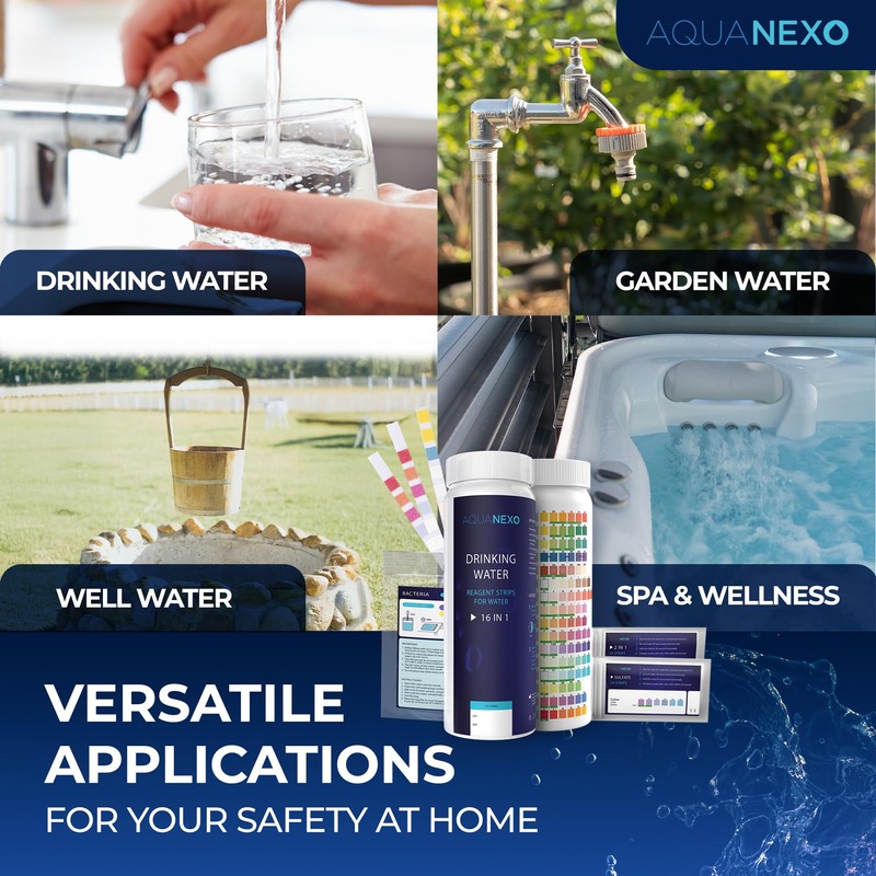 AQUANEXO 21 Parameter, 125 + 20 Trinkwasser Teststreifen + 2x