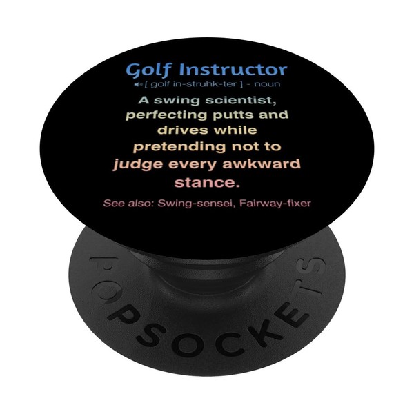 Lustiger Golflehrer PopSockets Klebender PopGrip