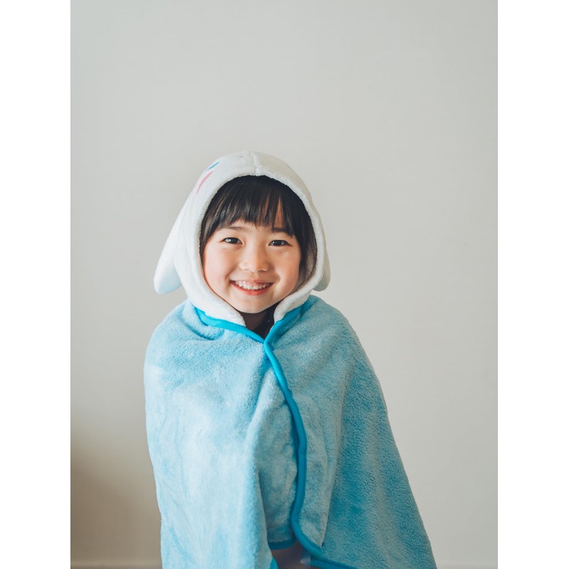 Skater BPO1-A Sanrio Cinnamoroll Bath Poncho with Hood for Kids,