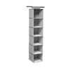 Premier Housewares 6-Section Hanging Garment Organiser - Grey
