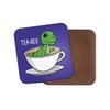 Square Single Coaster - Tea-Rex Tea Funny Dinosaur Cute Gran