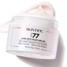SKINTIFIC 377 Gel Hidratante para Manchas Oscuras con Glutatión, Ácido Tranexámico, 5X Ceramida, 50g, Textura Ligera, Aclara Hiperpigmentación
