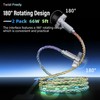 LED Light Up USB C Charging Cables 2Pack 5ft Rotating