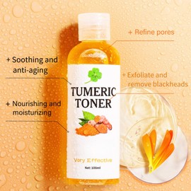 Hydrating Toner Turmeric Women - Toner for Face Anti-Aging - Face Toner for Women Girls - Facial Toner for Oily Skin - Facial Toner for Aging Skin,Sooth Nourish Shrink Pores,Face Care,Centella Toner