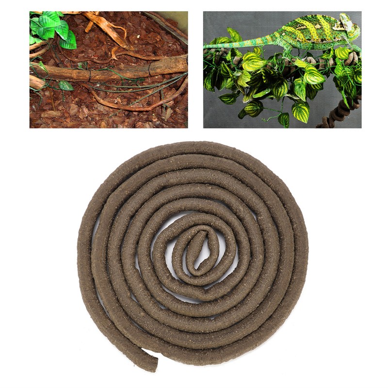 Artificial Reptile Climbing Branch Flexible Jungle 9.84ft Rattan Long Vine