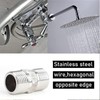 BNFGD 2Pcs Shower Hose Connector Shower Connector,Stainless Steel Hex Connector,Standard