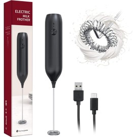 DEVENTORZ Creamer Zet, Whisk, Milk Whisk, Handheld Type, Electric Milk Whisk, For Coffee and Matcha, Electric Whisk, Handy Drink Mini Electric Mixer