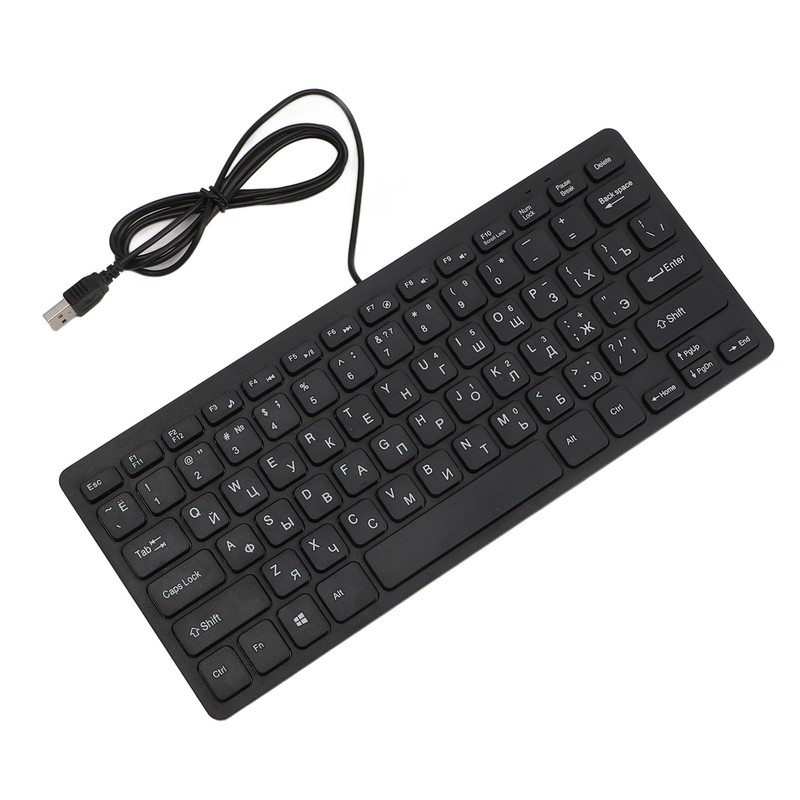 78 Key Ultra Slim Language Keyboard USB Wired Compact Keyboard