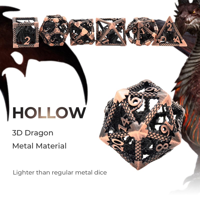 HNCCESG D&D Dice, Dungeons and Dragons Metal Dice Set of