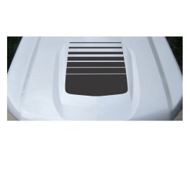 EmblemsPlus Chevy Silverado Matte Black Fade Hood Decal Graphic 2019-2025