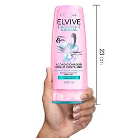 L'Oreal Paris, Acondicionador Elvive Glycolic Cristal Con Glicina Anti Residuos + Ácido Glicólico, 680Ml