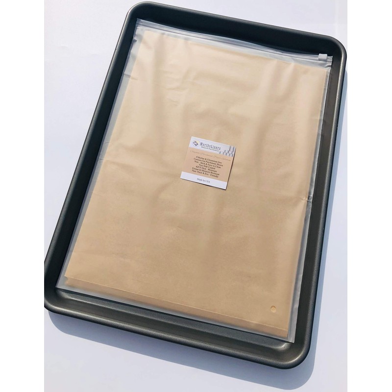 Worthy Liners Parchment Paper Unbleached Baking Sheets 10x15 200 Sheets