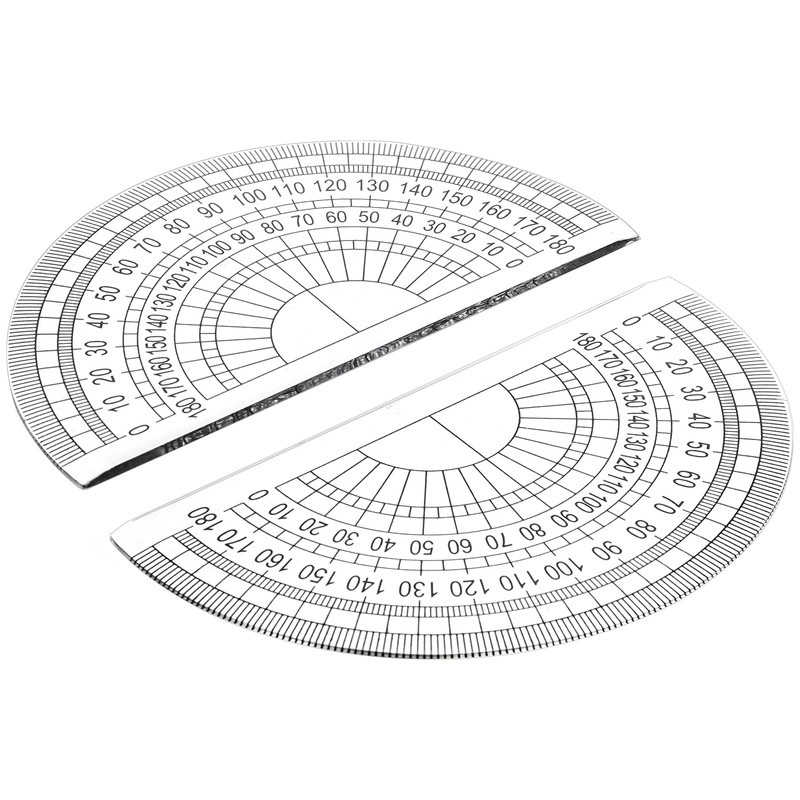 Nicunom 100 Pack Plastic Protractor 180 Degree Math Protractors Geometry