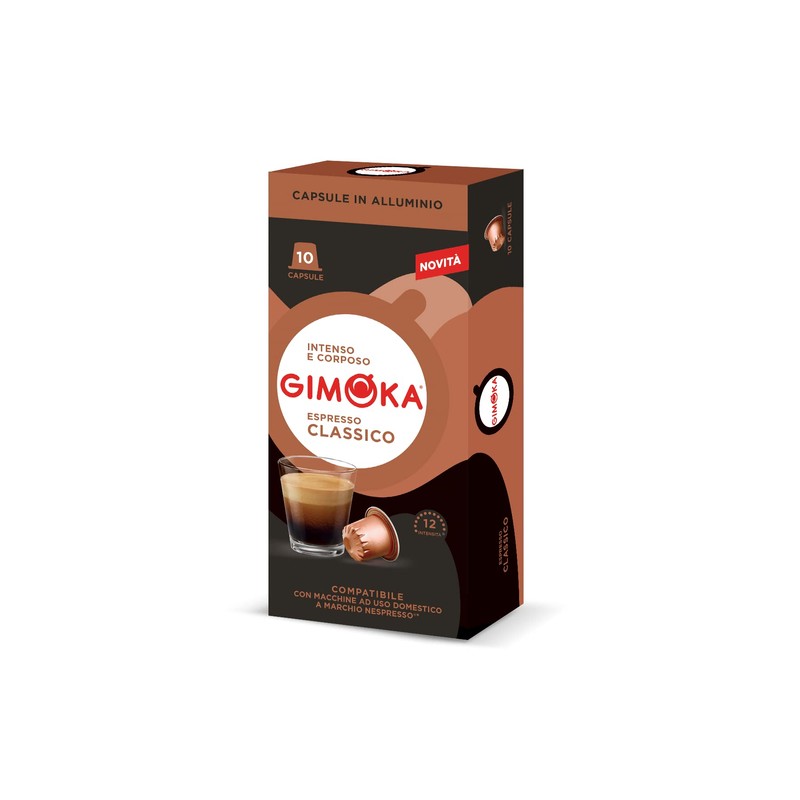 Gimoka - Nespresso Compatible Aluminium Coffee Capsules, Classico - 100