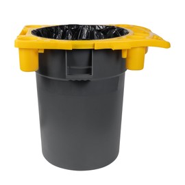 Restaurantware-Rim Caddy ONLY: RW Clean 31.8 x 25.7 x 6.9 x Inch Rim Caddy, 1 Heavy-Duty Garbage Can Caddy - Trash Can Sold Separately, for 44 Gallon Waste Bin, Yellow Plastic Round Cleaning Caddy