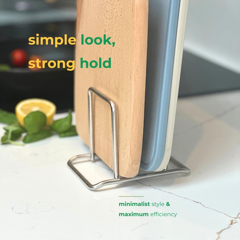 Clove Chopping Board Rack Stand 100% Stainless Steel 18/10, Cutting