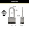 Master Lock (マスターロック) 南京錠 鍵式 屋外 耐候 防錆 本体幅51mm 吊高内径64mm