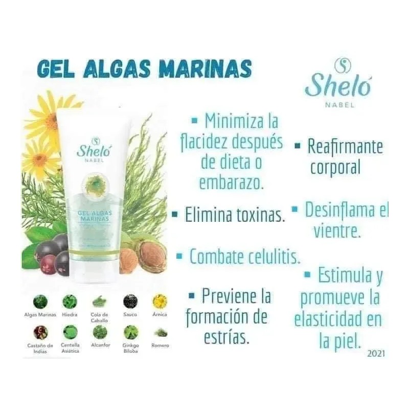 2 Gel Reductor Algas Marinas Quema Grasa & Reafirma +