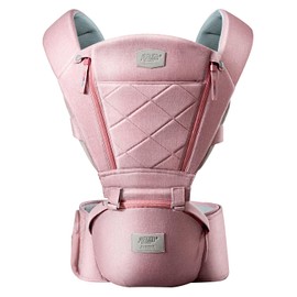 Baby Carrier with Hip Seat,Baby Newborn to Toddler,6-in-1 Adjustable & Removable Baby Hip Carrier for 0-36 Months (1816,Pink)