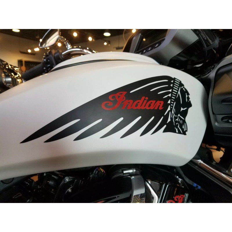 INDIAN CHALLENGER MOTORCYCLE FUEL TANK SIDE SCRIPT DECAL, STICKER, EMBLEM