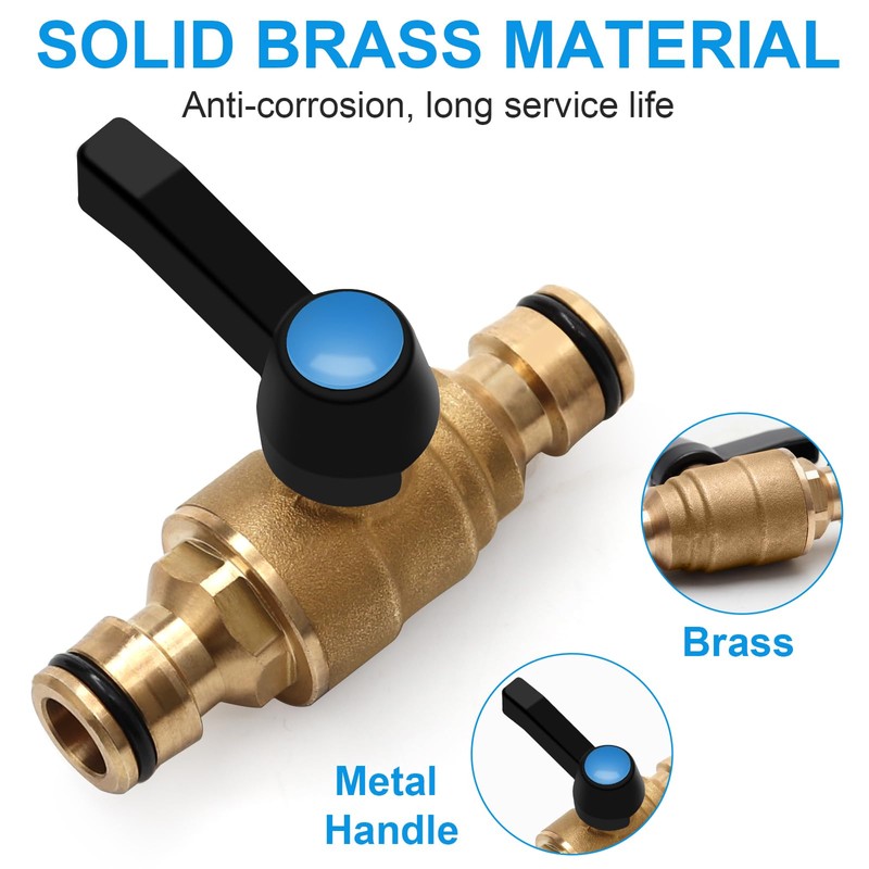 OPERMAXER Coupling with regulating valve: hose connector with shut-off valve,