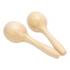 2Pcs Sand Hammer Early Education Instrument Wooden Toddler Percussion Musical