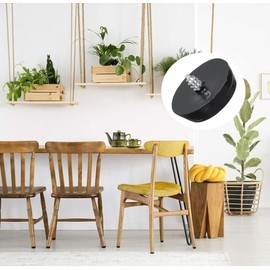 Saraoriginalshop Set of 8 Round Non Slip Pads Rubber Chair Feet Non Slip Anti-Scratch Complete with Fixing Screws Diameter 25mm Black