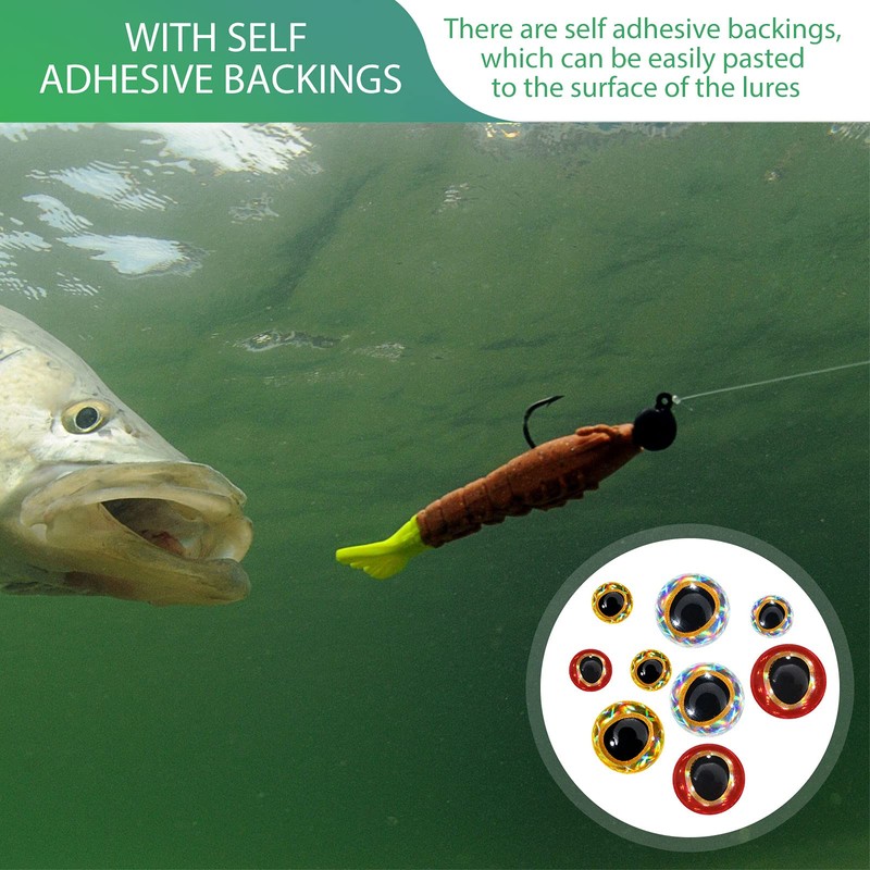 600 Pieces 3D Simulation Fishing Lure Eyes Realistic Artificial Holographic