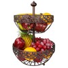 ROSYLINE 2 tier fruit basket, fruit bowl, multi-purpose kitchen and