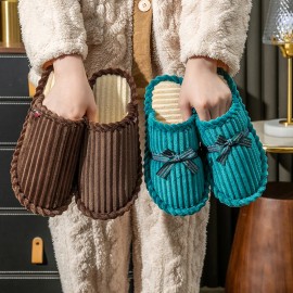 2027 NEW KJ New Popular Autumn and Winter Home Anti slip Thick Soled Plush Shoes for Indoor and Outdoor Wear Couple slippersColor: A416 pink-womens size, US Size: Size 42-43-shoes run one size small