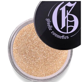 Giselle Cosmetics Crushed Diamond Tan Eye Shadow - Loose Glitter Mineral Organic Eyeshadow Palette - Brown, Nude, Gold Shimmer Makeup - Highlighter Talc-Free Sparkly Glitter Eyeshadow Powder