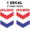 2 Alba Gasoline Decals - Very Nice - Sharp and Crisp