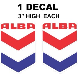 2 Alba Gasoline Decals - Very Nice - Sharp and Crisp