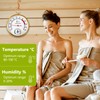 2-in-1 Sauna Thermometer and Hygrometer, Stainless Steel Round Sauna Thermo-Hygrometer