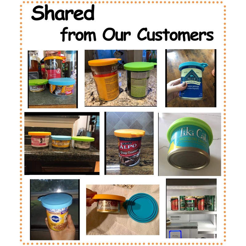 Comtim Pet Food Can Cover Silicone Can Lids for Dog