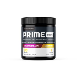 Prime Drive Strawberry Acai Lemonade Pre Workout Energy Drink Powder, Provides Energy, Focus and Intensity, Boosts Metabolism (30 Servings)…