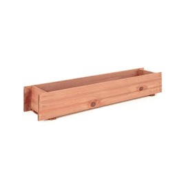 Wooden Decorative Flower Pot Planter Box for Garden Yard Window Displaycolor: Brown Color