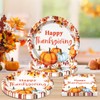 KTCNMER 50Pcs Thanksgiving Paper Plates and Napkins Disposable paper plates