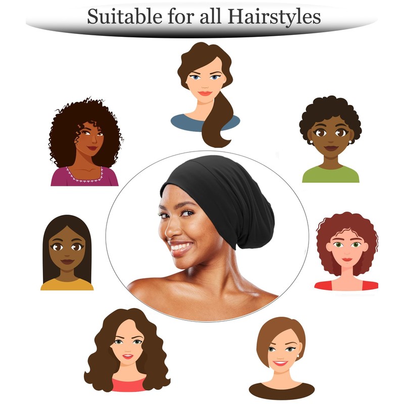 Sleep Cap Bonnet for Sleeping Black Women, Adjustable Cooling Ice