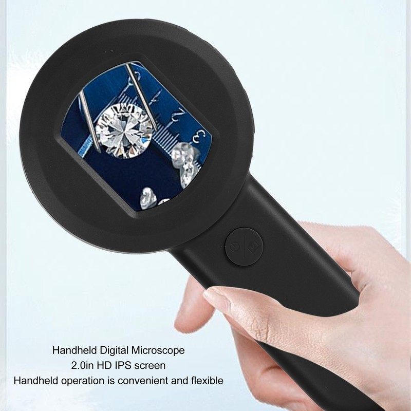 Handheld Digital Microscope 16MP 2.0in Screen 8LED 500mAH Battery Magnifier