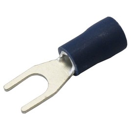 All Trade Direct 20 x Blue 5.3mm Fork Insulated Wire Connector Electrical Crimp Terminal