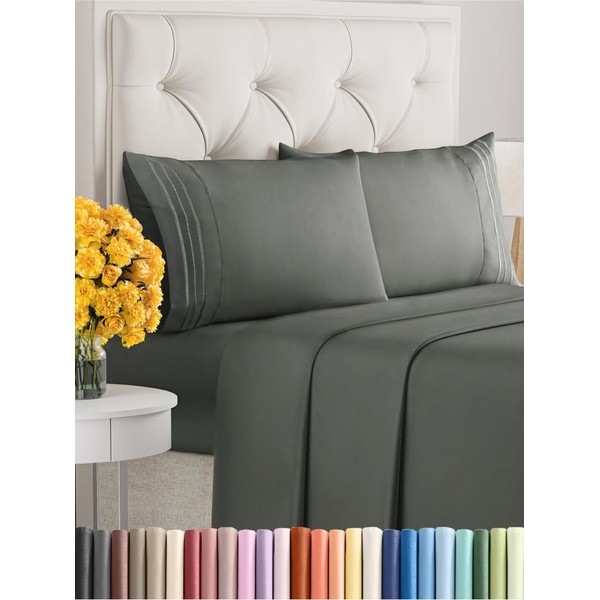 King Size 4 Piece Sheet Set - Extra Soft, Breathable