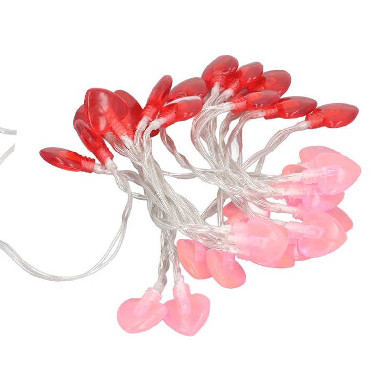 Red Heart Fairy Lights Romantic Battery Powered Love String Lights