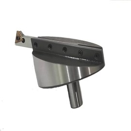 Buyohlic Large head size 4" Inch/ 100 mm diameter Fly cutter with Carbide Indexable tip facing tool (Straight Shank (3/4" (19 MM))