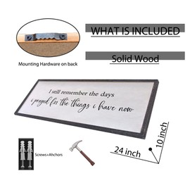 FZZHYQCHY I Still Remember The Days I Prayed Wall Decor Art 24"X10" for Home Living Room Family Wall Wooden Framed Sign (Black)