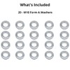 M10 (10mm) Form A Washer Set (Flat Washer) Steel -