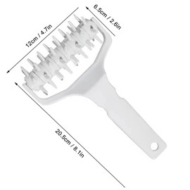 Pizza Dough Docker Roller, 20.5 X 12 X 3cm / 8.1 X 4.7 X 1.2in Dough Docker Pizza Accessories Roller Docker with Spikes Plastic Pizza Pin Puncher Dough Hole Maker