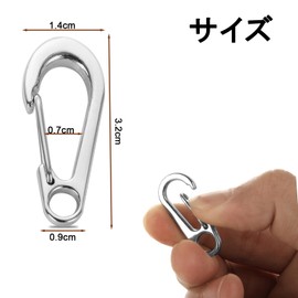 Set of 50 Carabiners, Mini Carabiners, Snap Hooks, Stainless Steel, 1.3 inches (3.3 cm), Lightweight, Durable, Stylish, Multifunctional, Travel Supplies, Spring Hooks