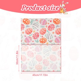 4-Teiliges Oster-Tischset, Saisonale Tischsets Frühlings-Tischsets Ostertisch-Tischsets Party-Dekorationen für Zuhause Haus Küche Esszimmerbedarf (Ostereier-Blumen)