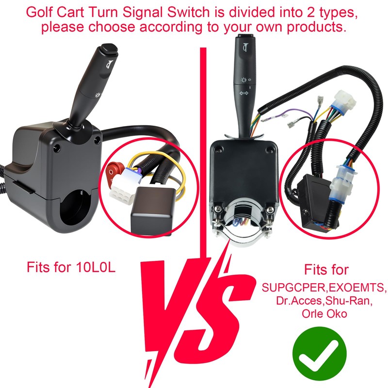Orle Oko Universal Golf Cart Turn Signal Switch with Horn